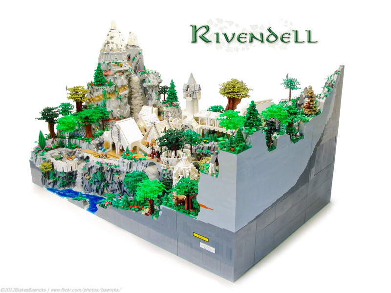 Illustration for article titled Rivendell from Lord of the Rings, made out of 50,000-plus LEGO bricks